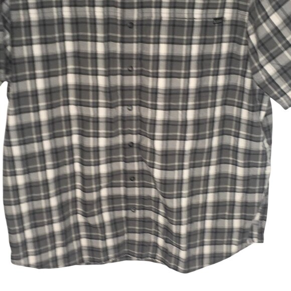 5.11 Tactical Shirt Mens Large Gray Plaid Short Sleeve Snap  Up Outdoor Camp - Picture 13 of 13